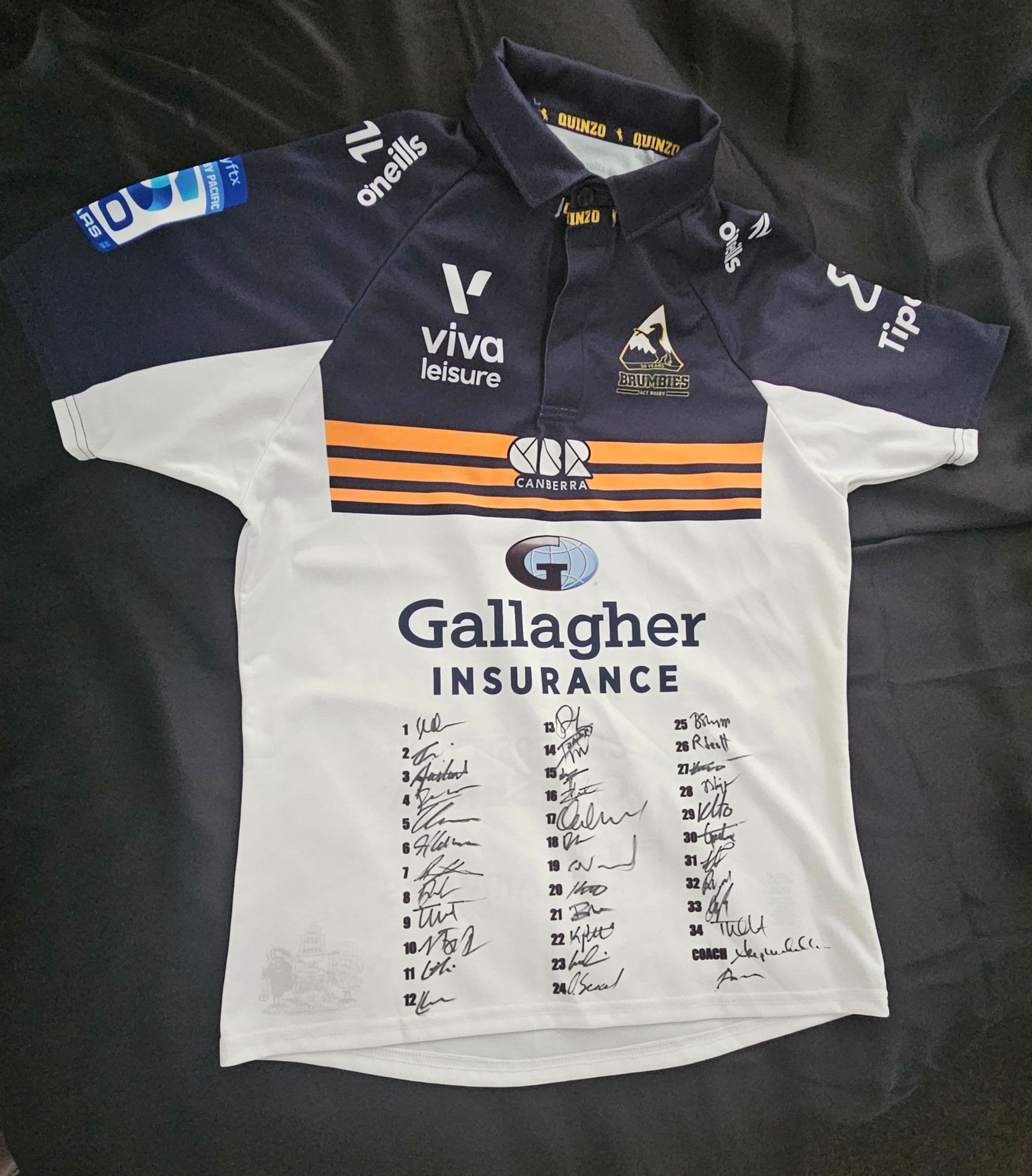 Signed Brumbies 2026 Rugby Jersey